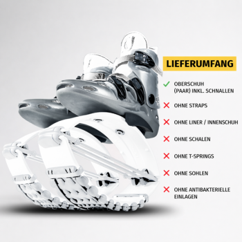 WHITE/BLACK KJ Oberschuh (Paar) – Original Ersatzteil inkl. Schnallen – ohne Straps & Zubehör